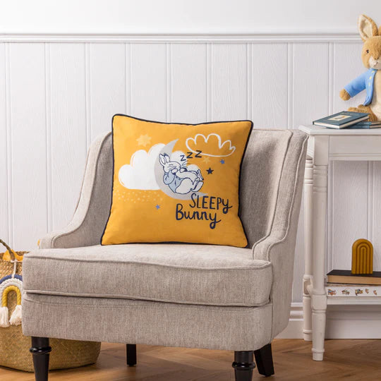 Peter Rabbit™ Sleepy Head Peter Rabbit™ Cushion Ochre