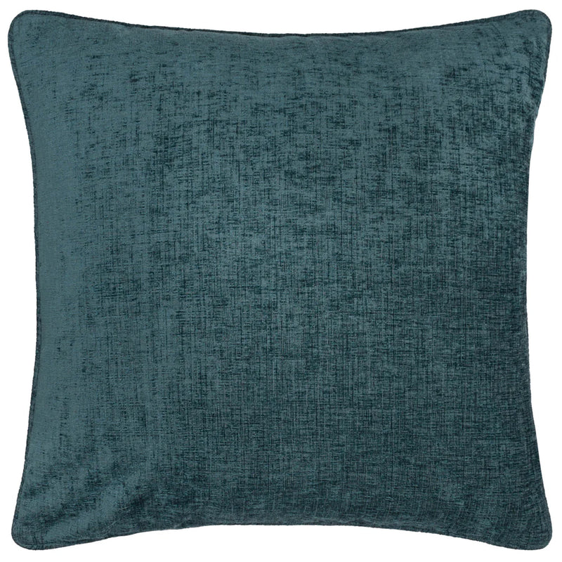 Morris & Co Snakes Head Chenille Cushion Indigo/Leaf green