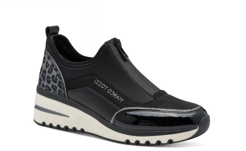 Marco Tozzi Ladies Zip Top Trainer 24780-45 Black Combination
