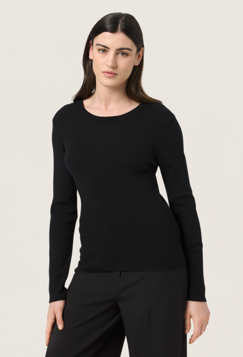 Soaked in Luxury Ladies Basic Pullover SLSpina in Black , Spina