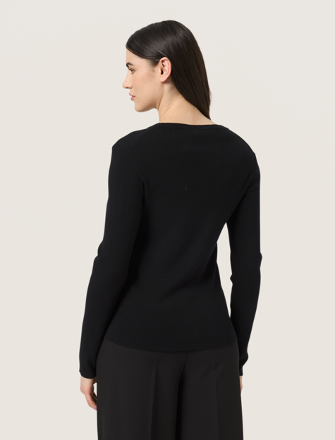 Soaked in Luxury Ladies Basic Pullover SLSpina in Black , Spina