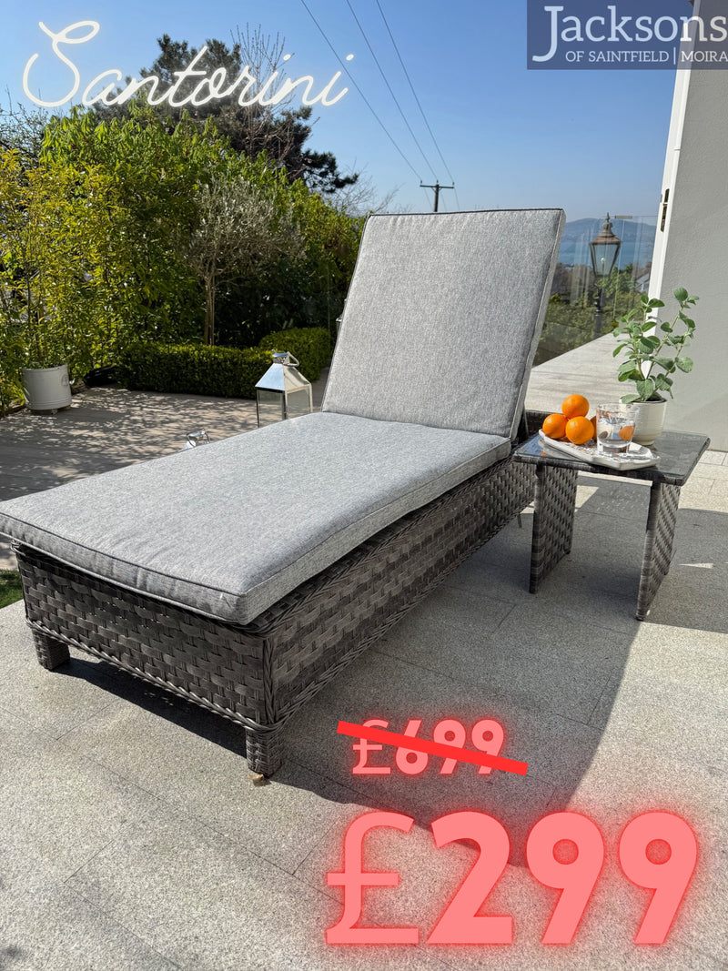 Santorini Sun Lounger with Side Table