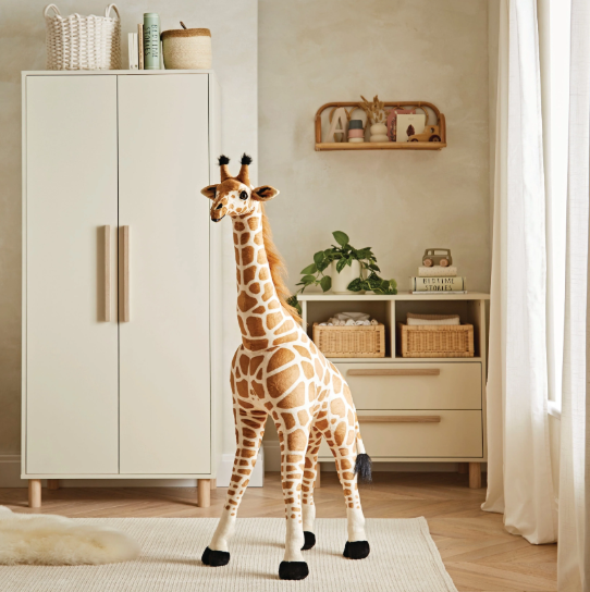 Cuddle Co Medium Standing Giraffe Stuffed Animal 135cm