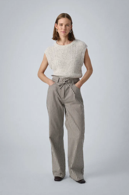 Soaked In Luxury Ladies SlLibby Maisa Jeans In Grape Leaf Denim Stripe