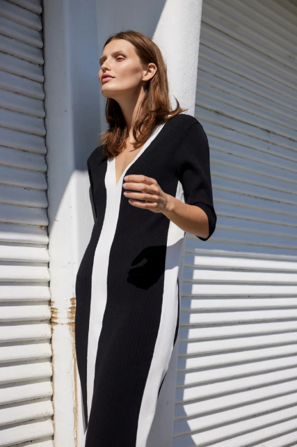 Soaked In Luxury Ladies SlLidya Block Dress In Black