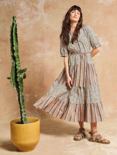 White Stuff Ladies Clementine Midi Dress In Ivory Mlt