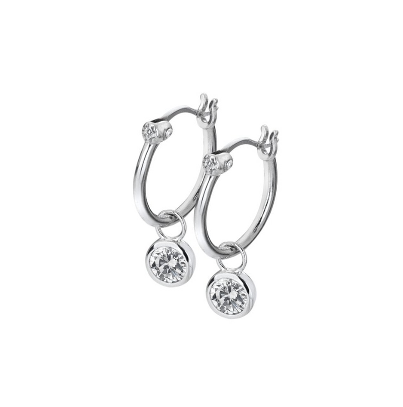 Hot Diamonds White Topaz Drop Earrings - Sterling Silver