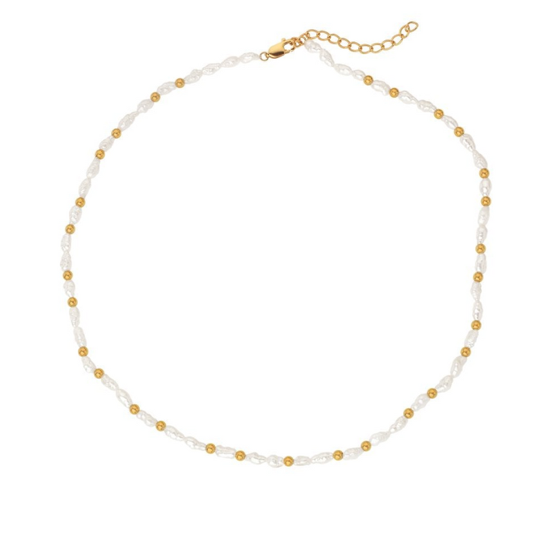 Hot Diamonds Calm Pearl Necklace - 18ct gold plate