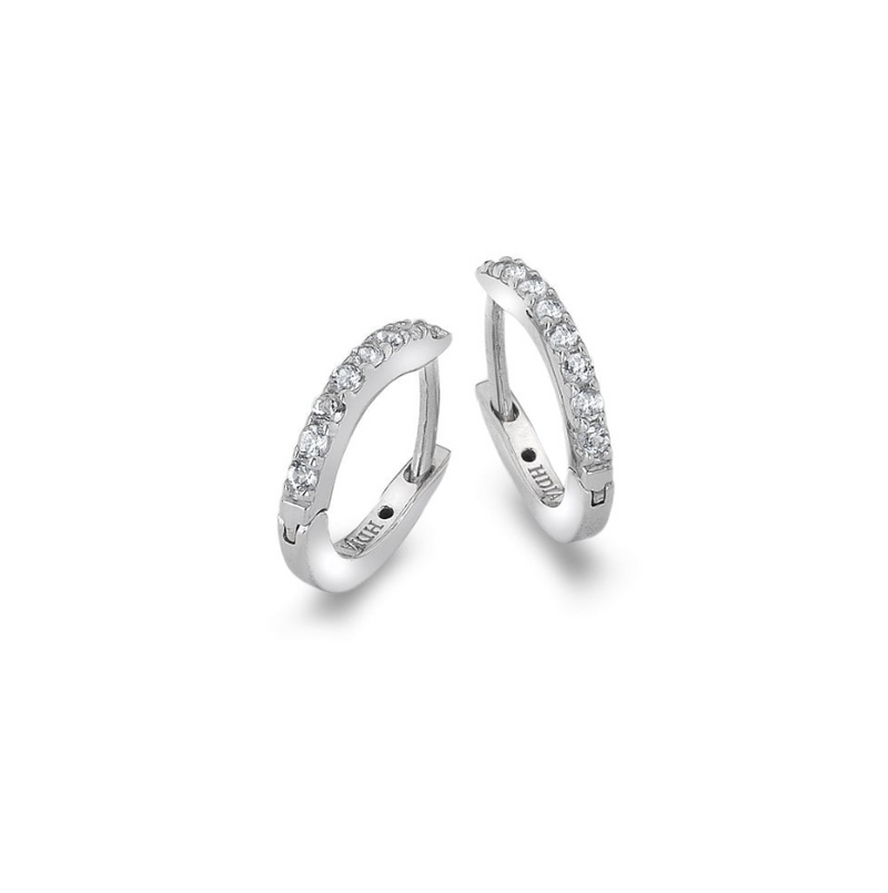 Hot Diamond Constant Loop Earrings - Sterling Silver