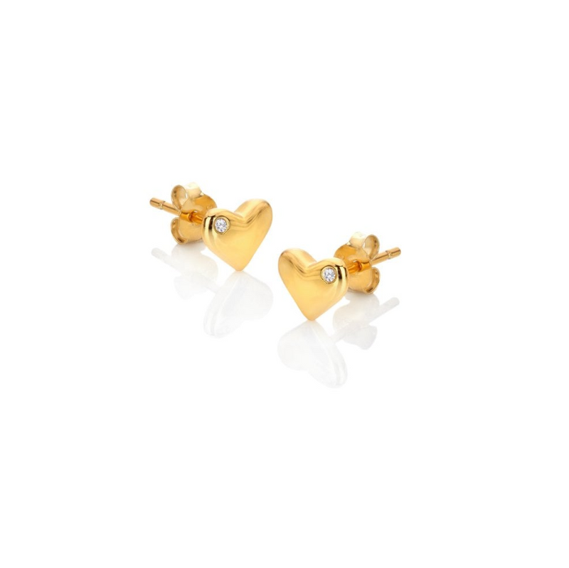 Hot Diamond Desire Stud Earrings - YGP- 18ct Gold Plate