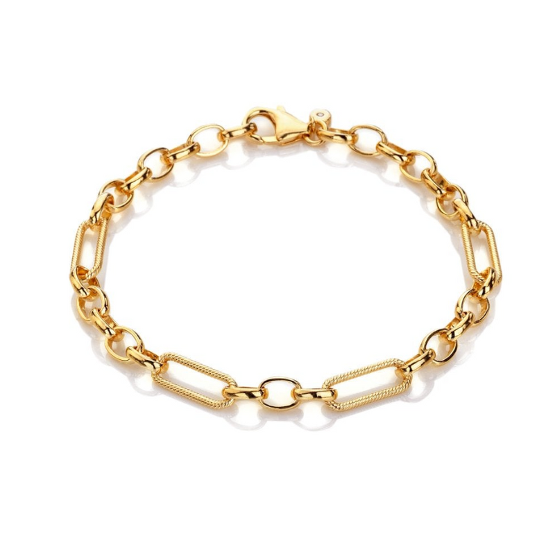 Hot Diamond HD X Tasha Ghouri Statement Link Bracelet - Yellow Gold Plate