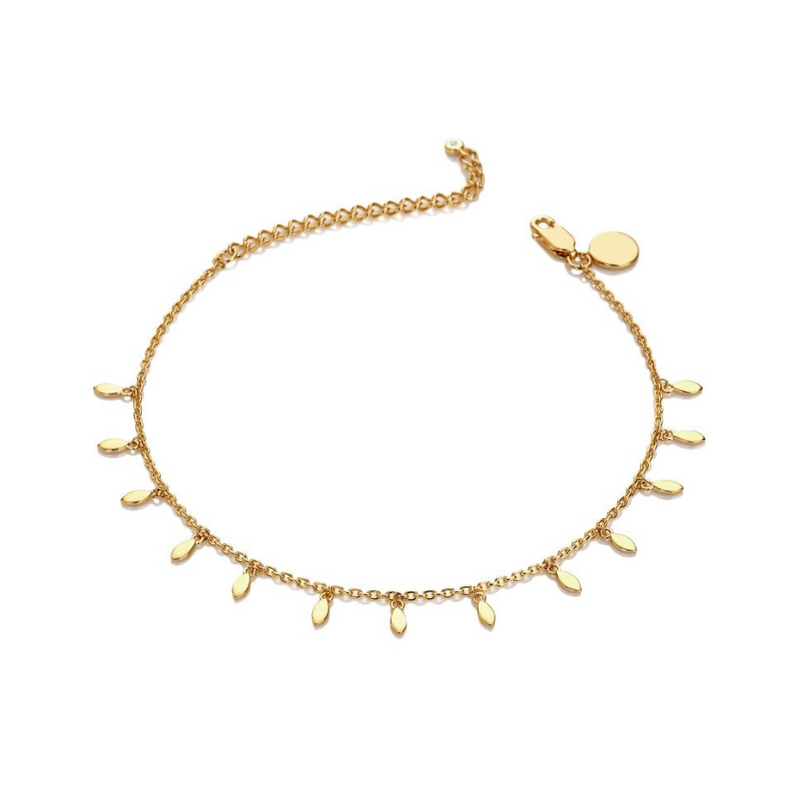 Hot Diamond HD X Tasha Ghouri Leaf Droplet Bracelet - Yellow Gold Plate