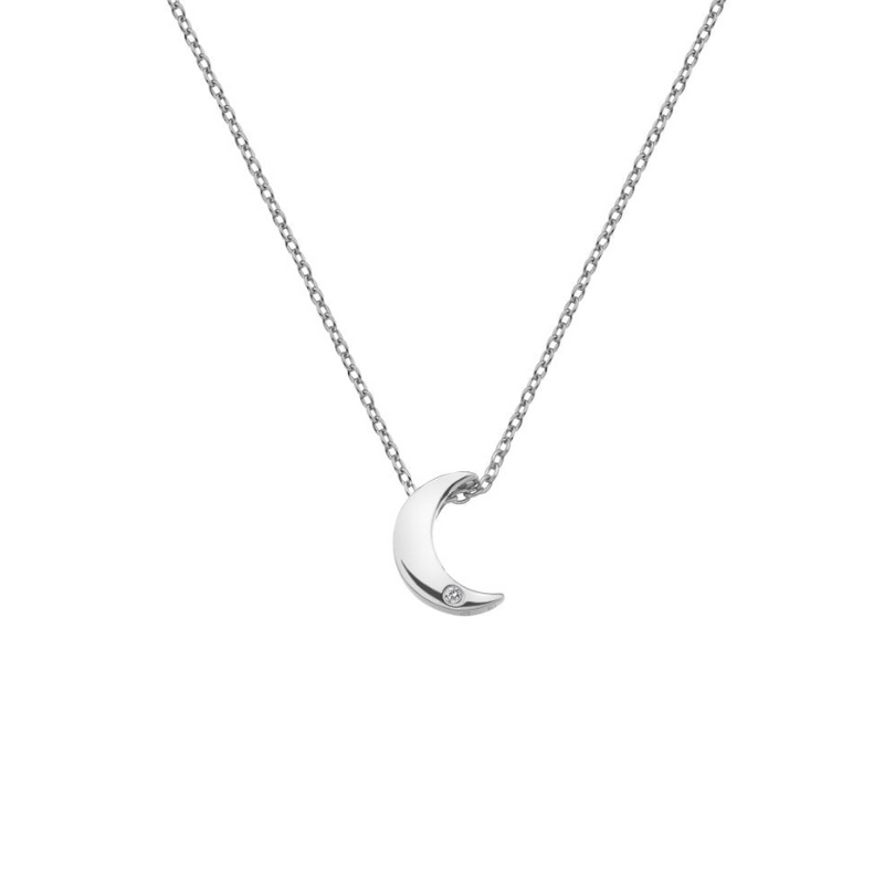 Hot Diamond Diamond Amulet Crescent Pendant - Sterling Silver