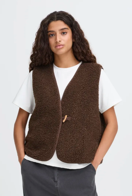 Ichi Ladies Gillet  Ihgozima In coffee bean, Gozima Waistcoat