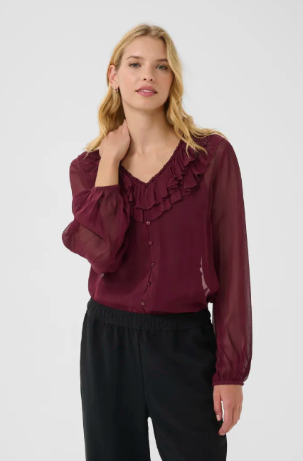 Part Two Ladies SanazPW Blouse In Tawny Port