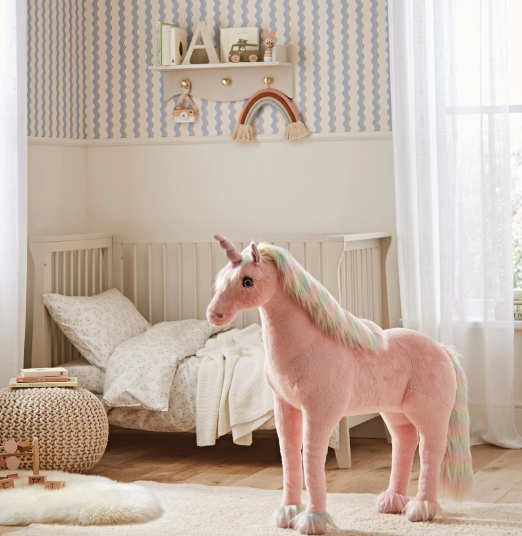Cuddle Co Standing Unicorn - Rainbow Stuffed Animal