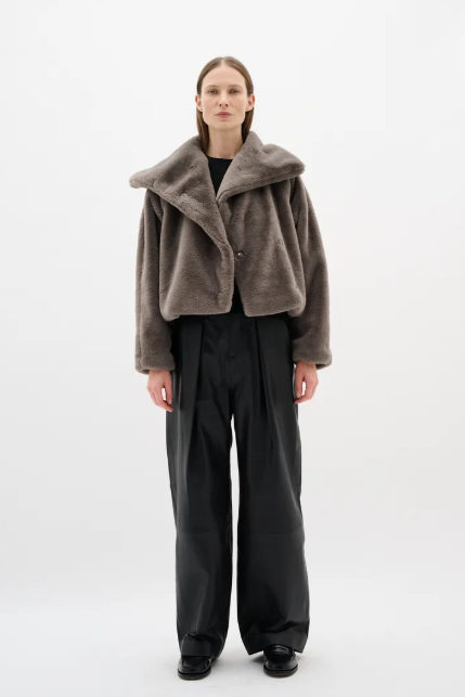 Inwear Ladies YoboIw Coat In Sandy Grey, Yobo