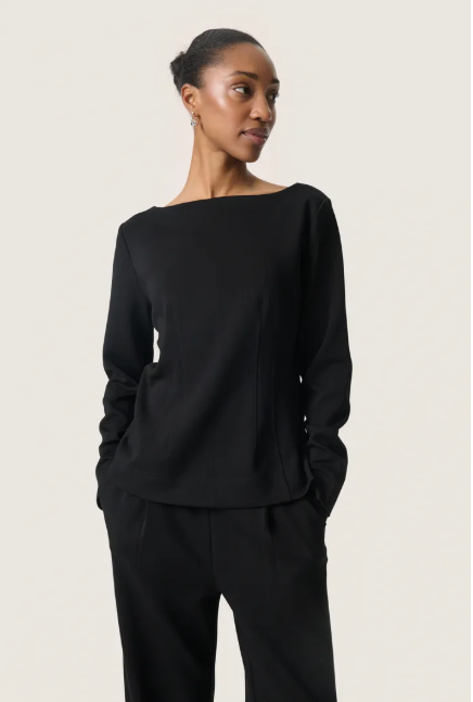 Soaked In Luxury Slmarigold blouse In Black