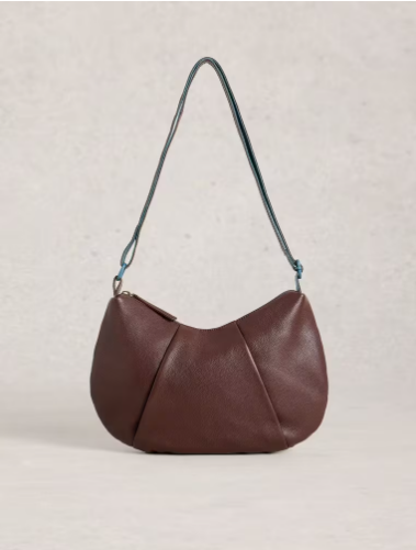 White Stuff Ladies Lucy Leather Bag in DARK BROWN