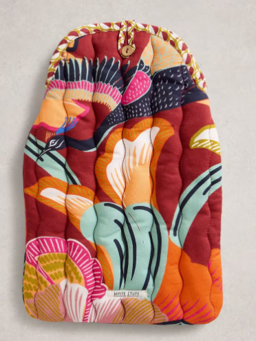 White Stuff Ladies Hot Water Bottle Reversible in RED MULTI