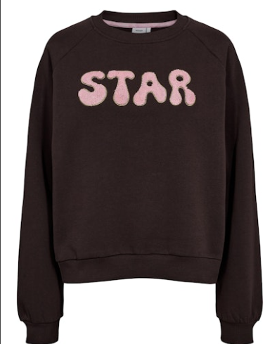 Numph Ladies NuStarlie Sweatshirt In Black Coffee