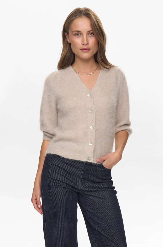 Numph Ladies NUSURI BRUSHED SS CARDIGAN - Chateau Gray Suri