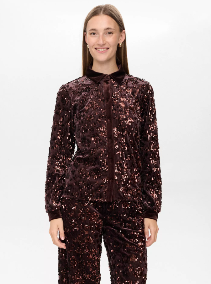 Numph Ladies NUKIMSI SHIRT -706226 BLACK COFFEE, Kimsi