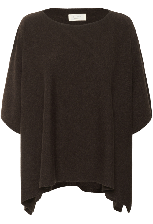 Part Two Ladies TilannaPW Poncho in Chocolate Torte Melange, Tilanna