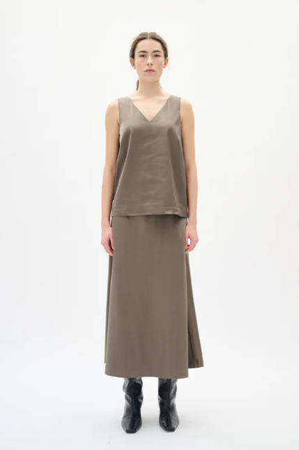 Inwear Ladies Zilkyiw Classic Skirt In - Sandy Grey