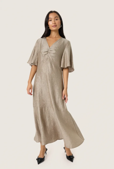 Soaked In luxury Ladies SLLaurie Emmy Dress In Dune