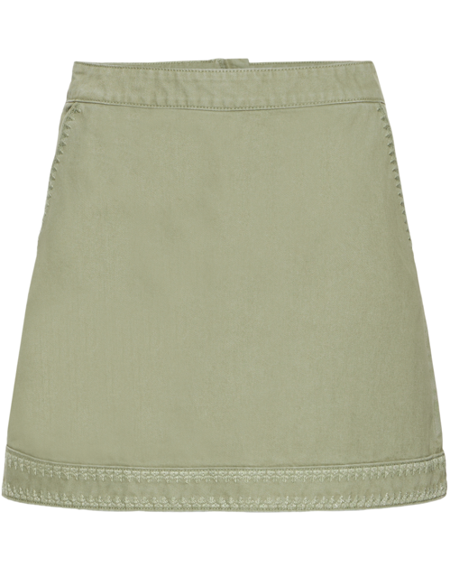 Ichi Ladies Short Skirt IHOlia in Oil Green, Olia
