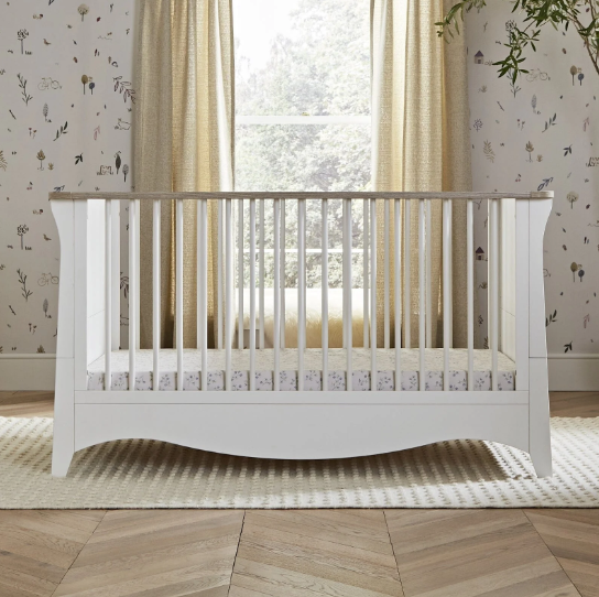 Cuddle Co Clara 2 Piece Nursery Furniture Set - White & Ash
