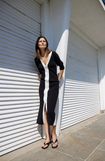 Soaked In Luxury Ladies SlLidya Block Dress In Black