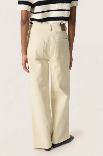 Soaked In Luxury Ladies SlSandja Plain Vanesa Trousers In Sandshell