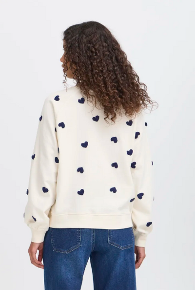 Ichi Ladies IHKASURA Sweatshirt In Patriot Blue Heart