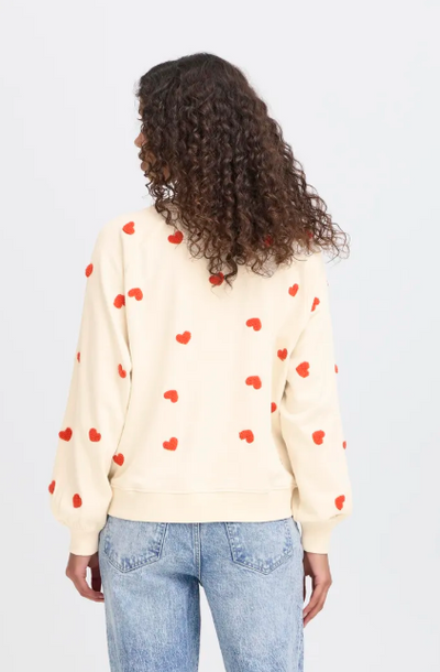 Ichi Ladies IHKASURA Sweat Shirt In Tangerine Heart