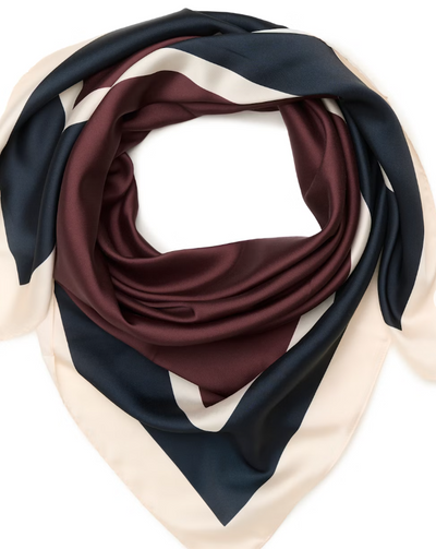 Part Two Ladies Namira Scarf In Tawny Port/Dark Navy