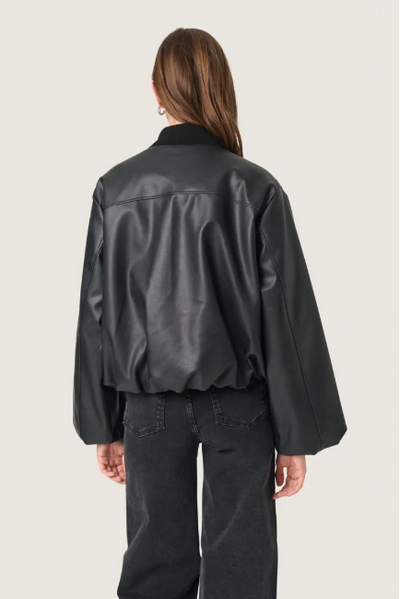 Soaked In Luxury Ladies SLTrudea Bomber Jacket In Black, Trudea