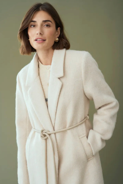 Culture Ladies CuBelma Coat In Oyster Gray Melange, Belma
