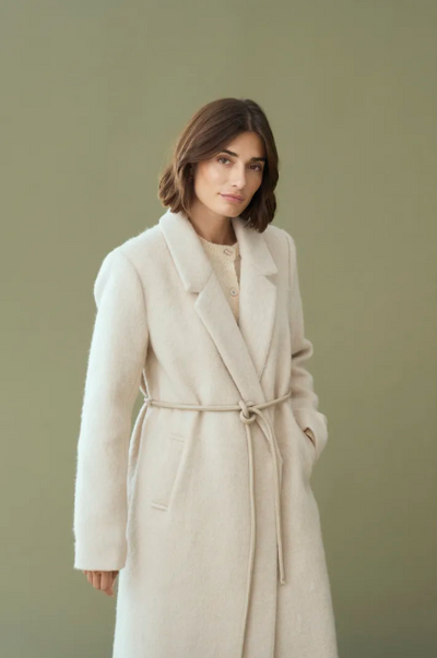 Culture Ladies CuBelma Coat In Oyster Gray Melange, Belma