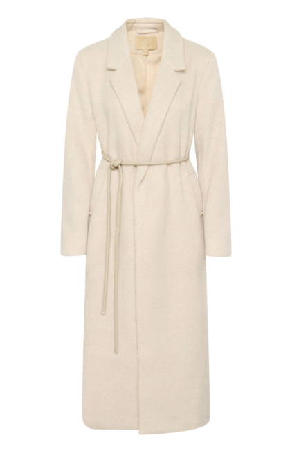 Culture Ladies CuBelma Coat In Oyster Gray Melange, Belma
