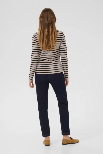 Culture CUalin T-shirt stripe Dune Melange/Black Stripe