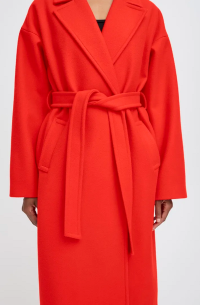 Ichi Ladies IhJannet Coat In Fiery Red Coat