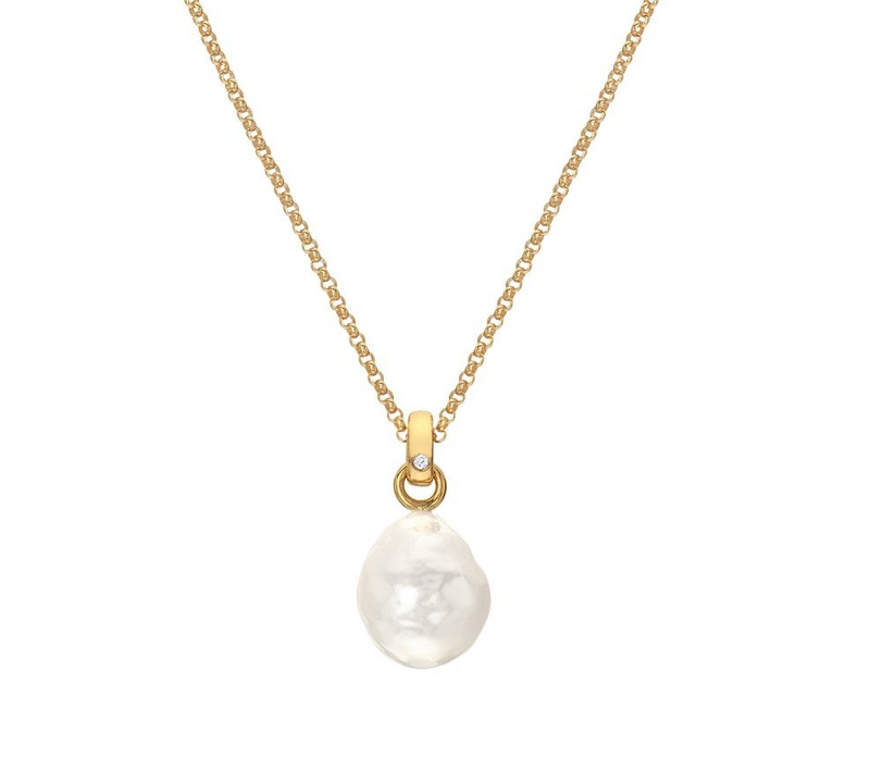 Hot Diamonds Calm Pearl Pendant - 18ct gold plate
