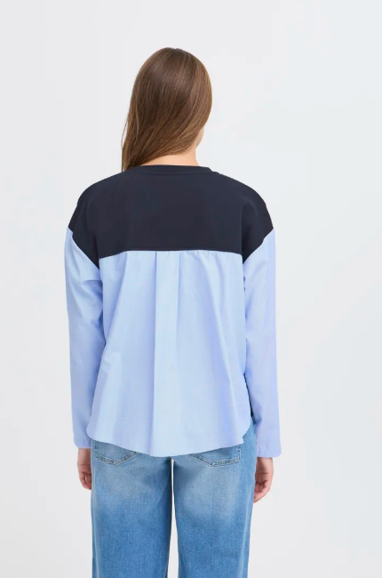 ICHI Ladies Ihpalona Sweatshirt In Total Eclipse