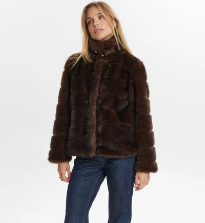 Numph Ladies Nuwindall Jacket In Black Coffee