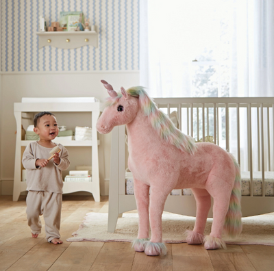 Cuddle Co Standing Unicorn - Rainbow Stuffed Animal