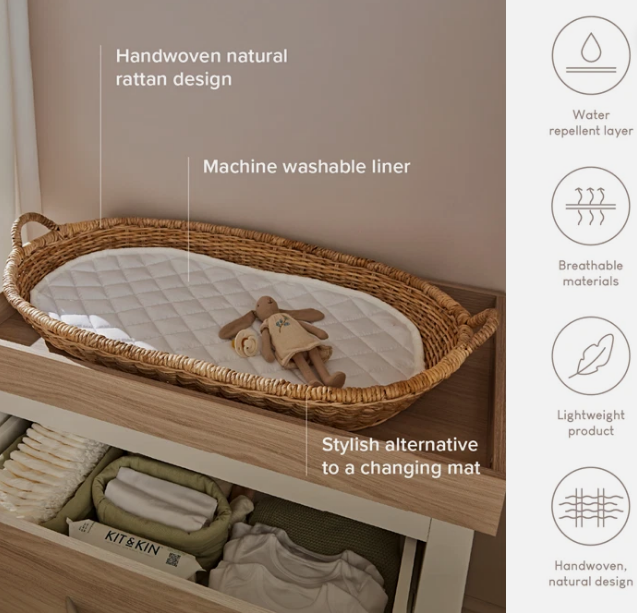 Cuddle Co Musa Changing Basket & Liner