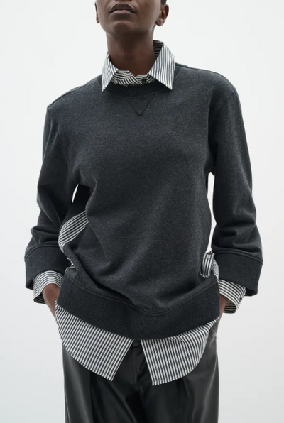 Inwear Ladies NataljaIW Sweatshirt In Black Stripe