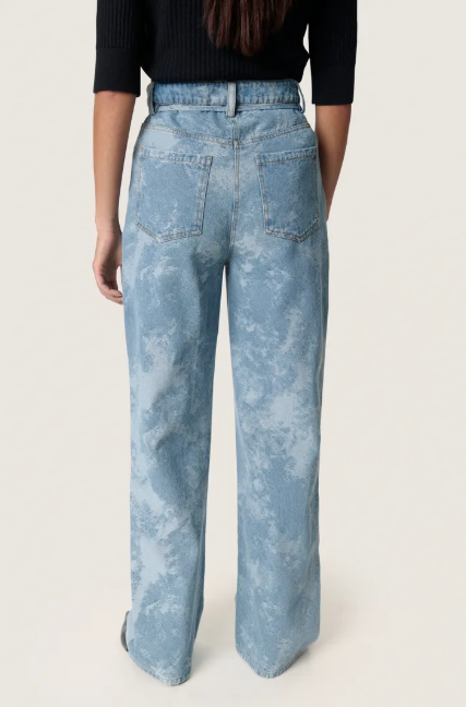 Soaked In Luxury Ladies SLAltea vMaisa Jeans In Fuzzy Blue Denim